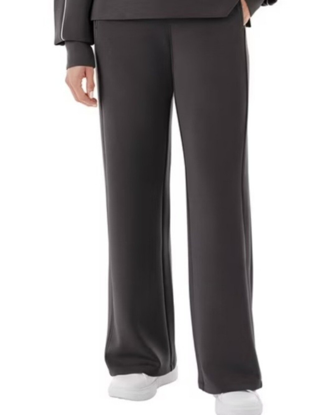 Member's Mark Womens Size XL Sandwash Wide Leg Pant In Black